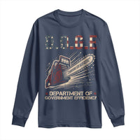 Chainsaw For Bureaucracy Long Sleeve Shirt Funny DOGE USA Flag