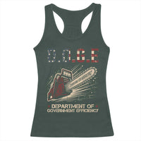 Chainsaw For Bureaucracy Racerback Tank Top Funny DOGE USA Flag