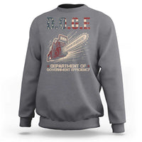 Chainsaw For Bureaucracy Sweatshirt Funny DOGE USA Flag