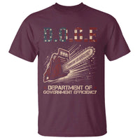 Chainsaw For Bureaucracy T Shirt Funny DOGE USA Flag