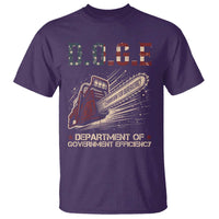 Chainsaw For Bureaucracy T Shirt Funny DOGE USA Flag