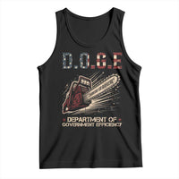 Chainsaw For Bureaucracy Tank Top Funny DOGE USA Flag