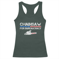 Chainsaw For Bureaucracy Racerback Tank Top DOGE Department Of Government