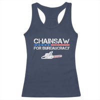Chainsaw For Bureaucracy Racerback Tank Top DOGE Department Of Government