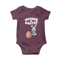 Cute Bunny Fishing Baby Onesie Hooked for Easter Eggs Funny Holiday