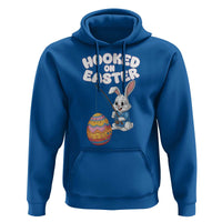 Cute Bunny Fishing Hoodie Hooked for Easter Eggs Funny Holiday