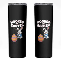Cute Bunny Fishing Skinny Tumbler Hooked for Easter Eggs Funny Holiday