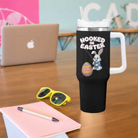 Cute Bunny Fishing Tumbler With Handle Hooked for Easter Eggs Funny Holiday
