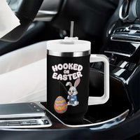 Cute Bunny Fishing Tumbler With Handle Hooked for Easter Eggs Funny Holiday