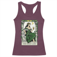 The Sassy Lass Tarot Card Racerback Tank Top Funny St Patrick's Day