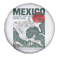 Gulf of Mexico Estd 1550 Spare Tire Cover Golfo De Mexico Historic Map Retro Graphic
