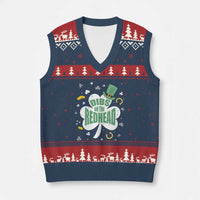 Funny Irish St Patricks Day V-Neck Knit Sweater Vest Prone To Shenanigans - Wonder Print Shop