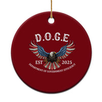DOGE Department Of Government Efficiency Ceramic Ornament Est 2025 American Eagle - Wonder Print Shop
