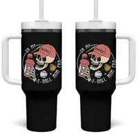 In My T-Ball Mom Era Skeleton Tumbler With Handle Baseball Mother's Day TS02