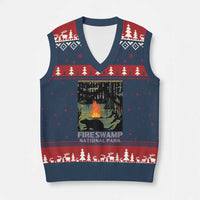 Fire Swamp National Park V-Neck Knit Sweater Vest Inconceivable Fantasy Adventure - Wonder Print Shop