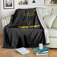 Bigfoot August 12 2026 Total Solar Eclipse Throw Blanket Totality Sasquatch Cryptid Stargazer Memorabilia