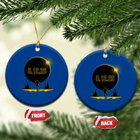 Bigfoot August 12 2026 Total Solar Eclipse Ceramic Ornament Totality Sasquatch Cryptid Stargazer Memorabilia