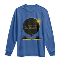 Bigfoot August 12 2026 Total Solar Eclipse Long Sleeve Shirt Totality Sasquatch Cryptid Stargazer Memorabilia