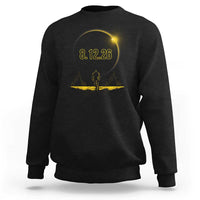 Bigfoot August 12 2026 Total Solar Eclipse Sweatshirt Totality Sasquatch Cryptid Stargazer Memorabilia