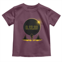 Bigfoot August 12 2026 Total Solar Eclipse Toddler T Shirt Totality Sasquatch Cryptid Stargazer Memorabilia