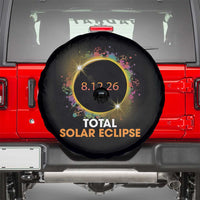 Colorful Paint Splatter 2026 Total Solar Eclipse Totality Astronomy Spare Tire Cover