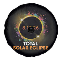 Colorful Paint Splatter 2026 Total Solar Eclipse Totality Astronomy Spare Tire Cover