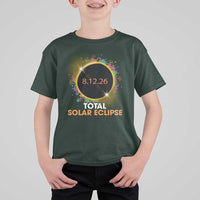 Colorful Paint Splatter 2026 Total Solar Eclipse Totality Astronomy T Shirt For Kid