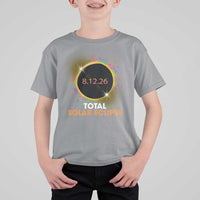 Colorful Paint Splatter 2026 Total Solar Eclipse Totality Astronomy T Shirt For Kid