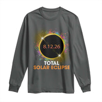Colorful Paint Splatter 2026 Total Solar Eclipse Totality Astronomy Long Sleeve Shirt