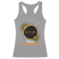 Colorful Paint Splatter 2026 Total Solar Eclipse Totality Astronomy Racerback Tank Top