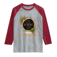 Colorful Paint Splatter 2026 Total Solar Eclipse Totality Astronomy Raglan Shirt
