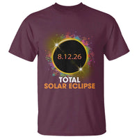 Colorful Paint Splatter 2026 Total Solar Eclipse Totality Astronomy T Shirt