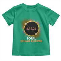 Colorful Paint Splatter 2026 Total Solar Eclipse Totality Astronomy Toddler T Shirt