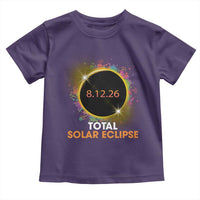 Colorful Paint Splatter 2026 Total Solar Eclipse Totality Astronomy Toddler T Shirt