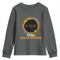 Colorful Paint Splatter 2026 Total Solar Eclipse Totality Astronomy Youth Sweatshirt
