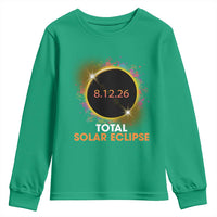 Colorful Paint Splatter 2026 Total Solar Eclipse Totality Astronomy Youth Sweatshirt