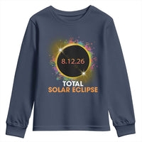 Colorful Paint Splatter 2026 Total Solar Eclipse Totality Astronomy Youth Sweatshirt