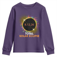 Colorful Paint Splatter 2026 Total Solar Eclipse Totality Astronomy Youth Sweatshirt