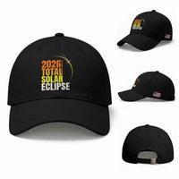 2026 Total Solar Eclipse August 12 Baseball Cap Totality Modern Space Graphic