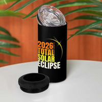 2026 Total Solar Eclipse August 12 4 in 1 Can Cooler Tumbler Totality Modern Space Graphic