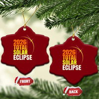 2026 Total Solar Eclipse August 12 Ceramic Ornament Totality Modern Space Graphic