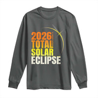 2026 Total Solar Eclipse August 12 Long Sleeve Shirt Totality Modern Space Graphic