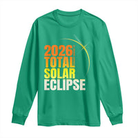 2026 Total Solar Eclipse August 12 Long Sleeve Shirt Totality Modern Space Graphic