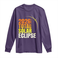 2026 Total Solar Eclipse August 12 Long Sleeve Shirt Totality Modern Space Graphic