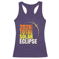 2026 Total Solar Eclipse August 12 Racerback Tank Top Totality Modern Space Graphic