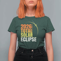2026 Total Solar Eclipse August 12 T Shirt For Women Totality Modern Space Graphic