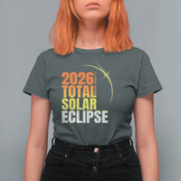 2026 Total Solar Eclipse August 12 T Shirt For Women Totality Modern Space Graphic