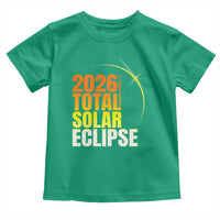 2026 Total Solar Eclipse August 12 Toddler T Shirt Totality Modern Space Graphic