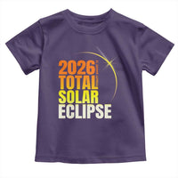2026 Total Solar Eclipse August 12 Toddler T Shirt Totality Modern Space Graphic
