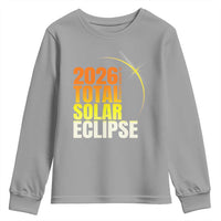 2026 Total Solar Eclipse August 12 Youth Sweatshirt Totality Modern Space Graphic